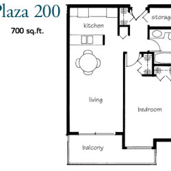 Plaza 200 Apartment Floor Plans